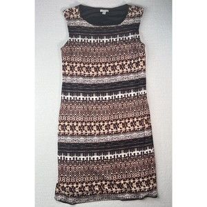 Cato Midi Sleeveless Sheath Dress Womens Size Large Multicolor Lining